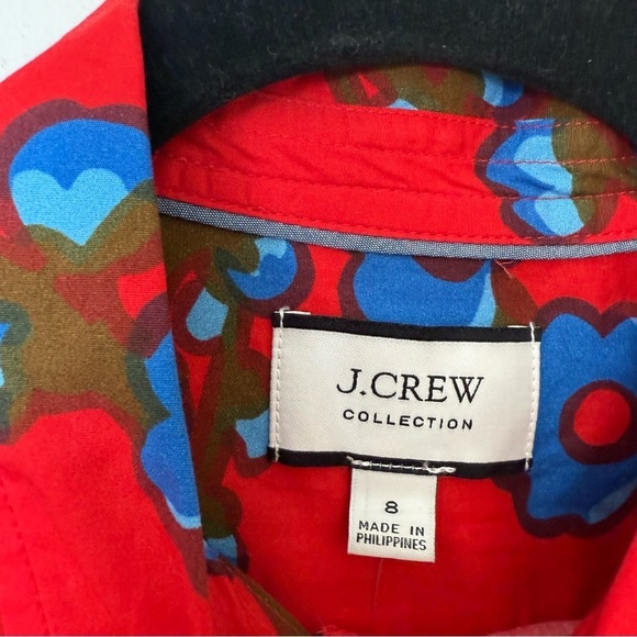 NWT J Crew Collection Classic-fit Button Down Shirt in Lattice Floral Size 8 - Picture 6 of 12